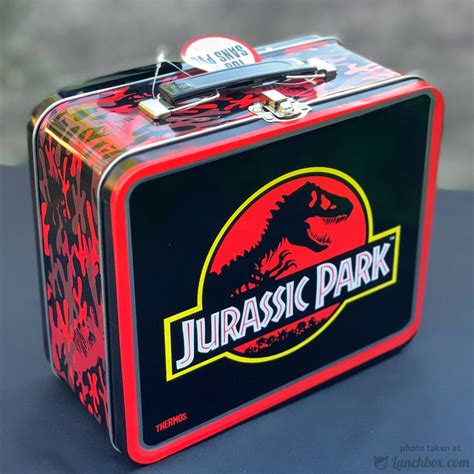 jurassic park steel lunch box|original jurassic park lunch box.